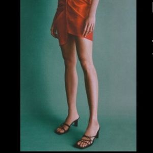 Zara rolled strap black heels size 38 👠